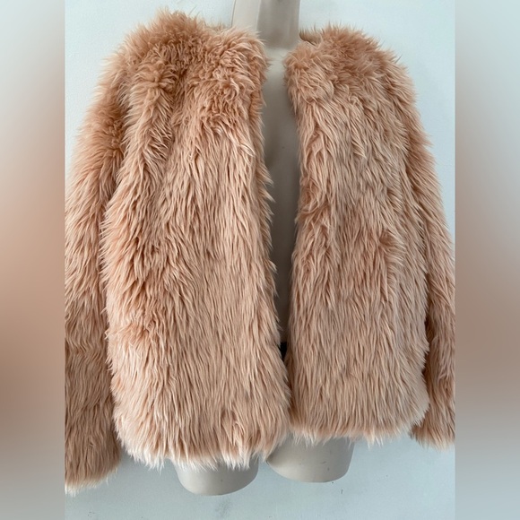 Women's pink faux fur winter Teddy Jacket size M - Picture 4 of 9